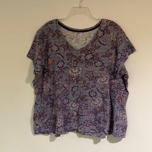 Avenue 💜 Your Tee Short Sleeve T Shirt, Women’s Size 26/28